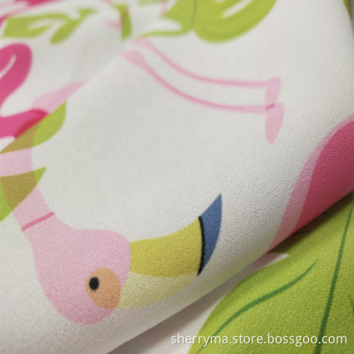 Digital printed moss crepe chiffon fabric